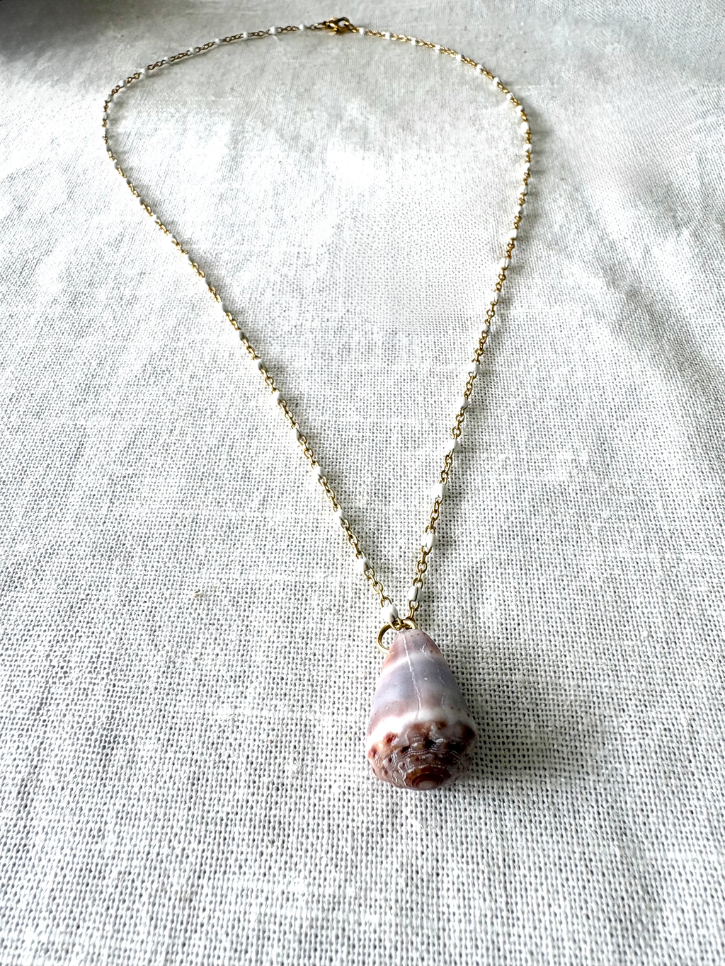 Lavender Haze Cone Shell Necklace