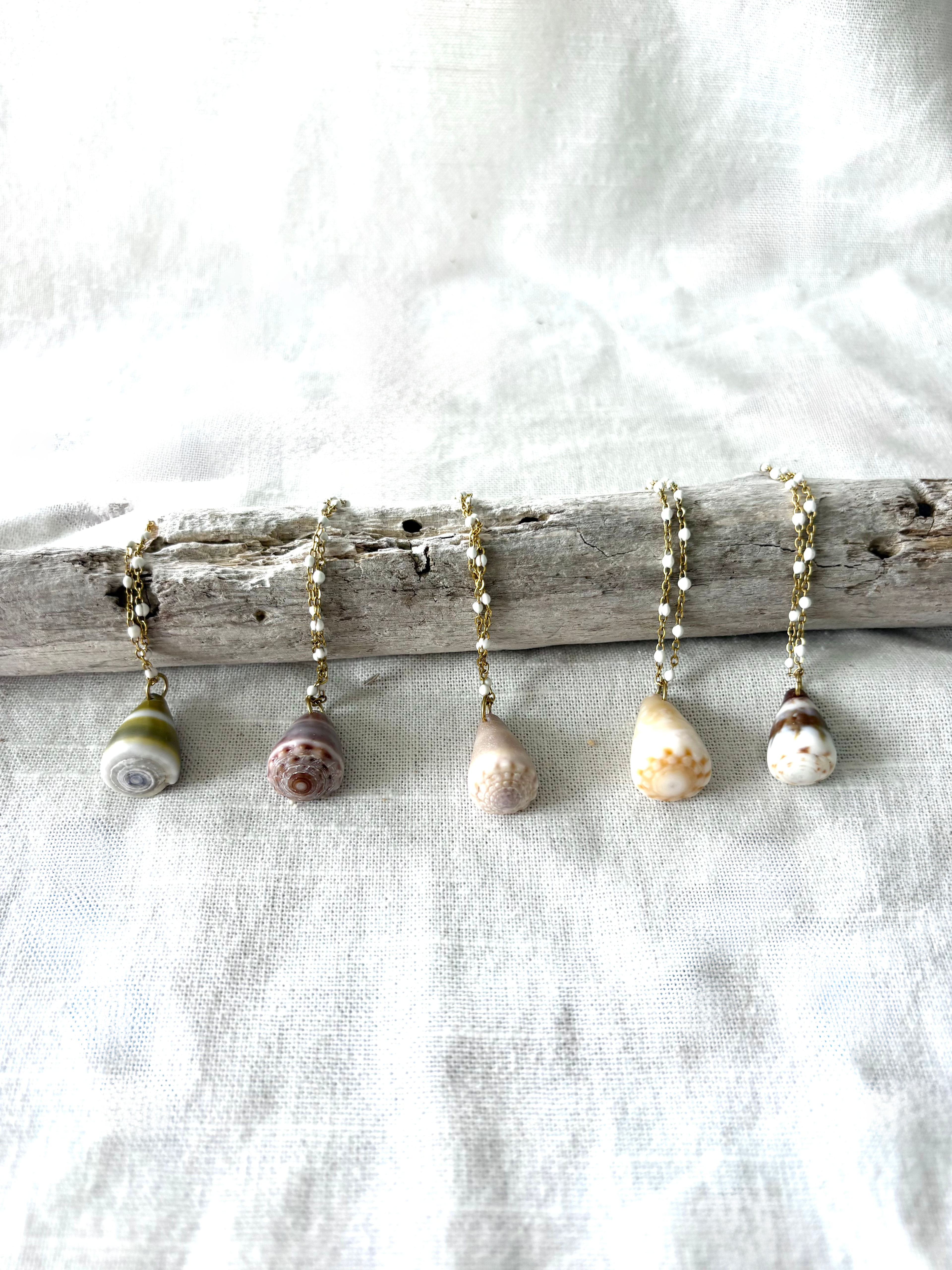 Lavender Haze Cone Shell Necklace