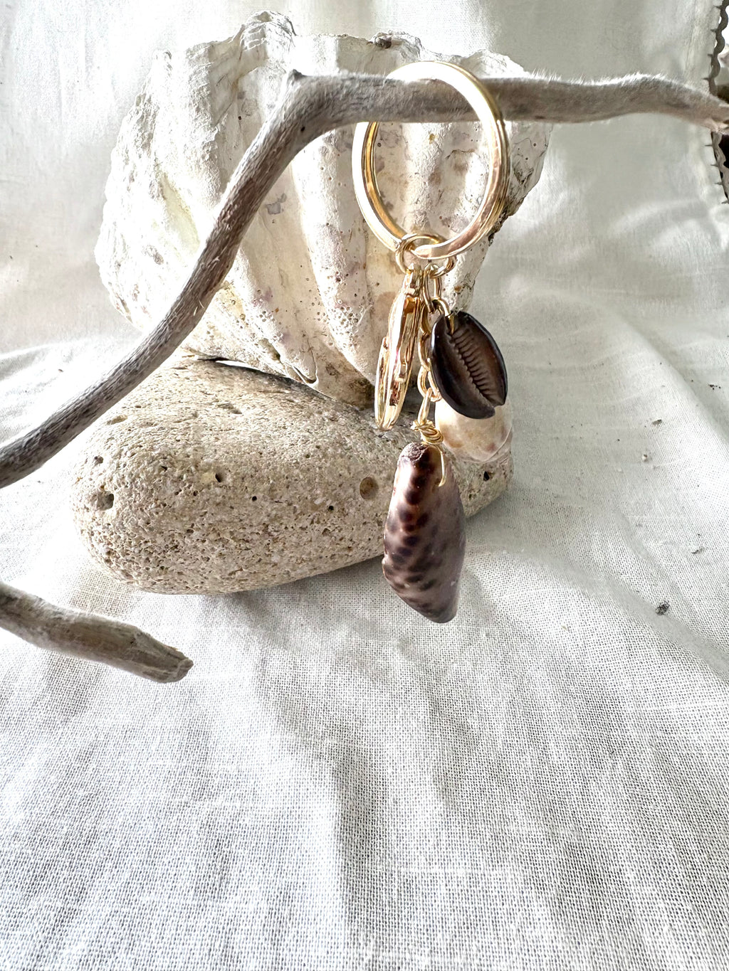 Cowrie Shell Keychain