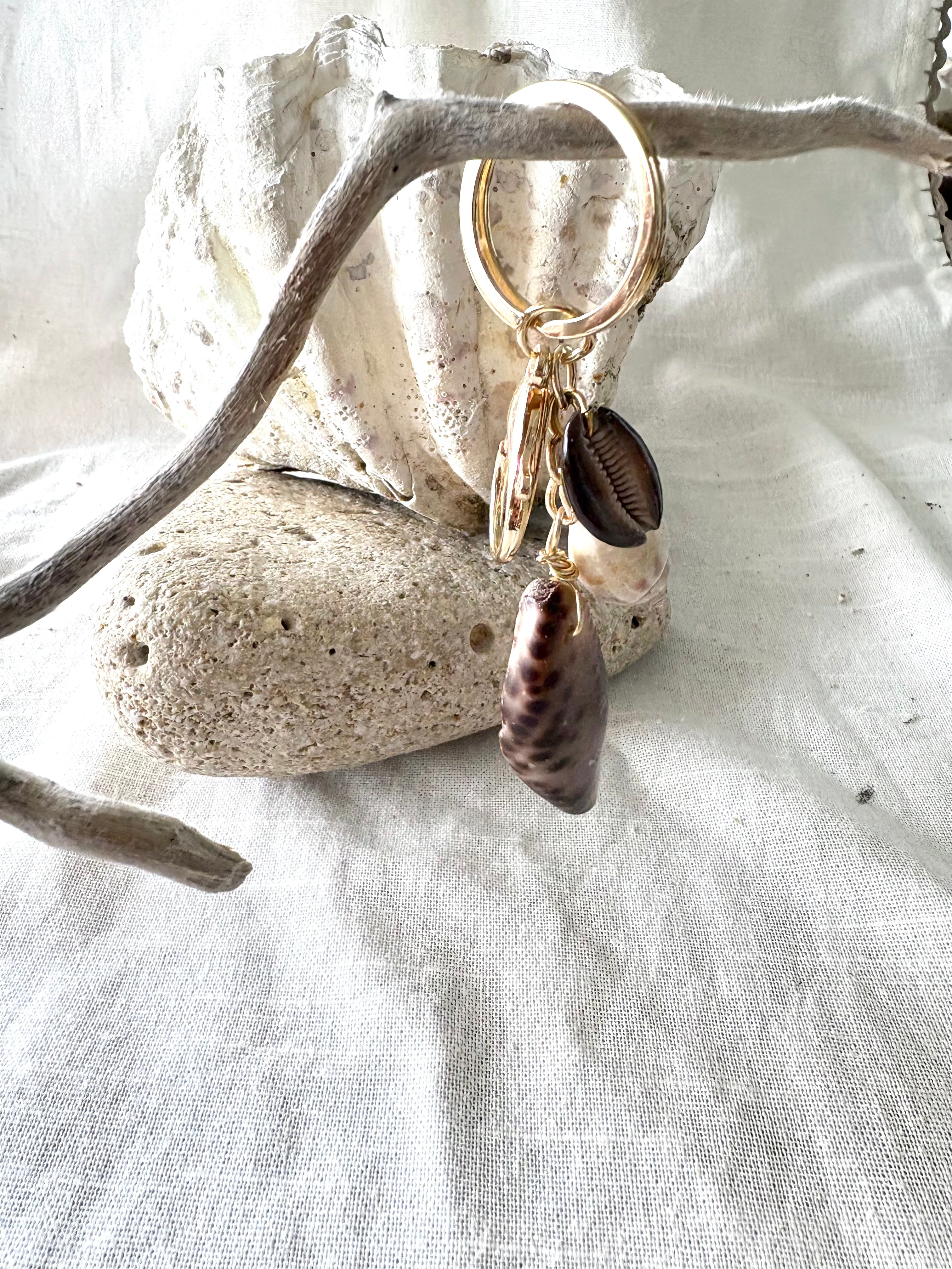 Cowrie Shell Keychain