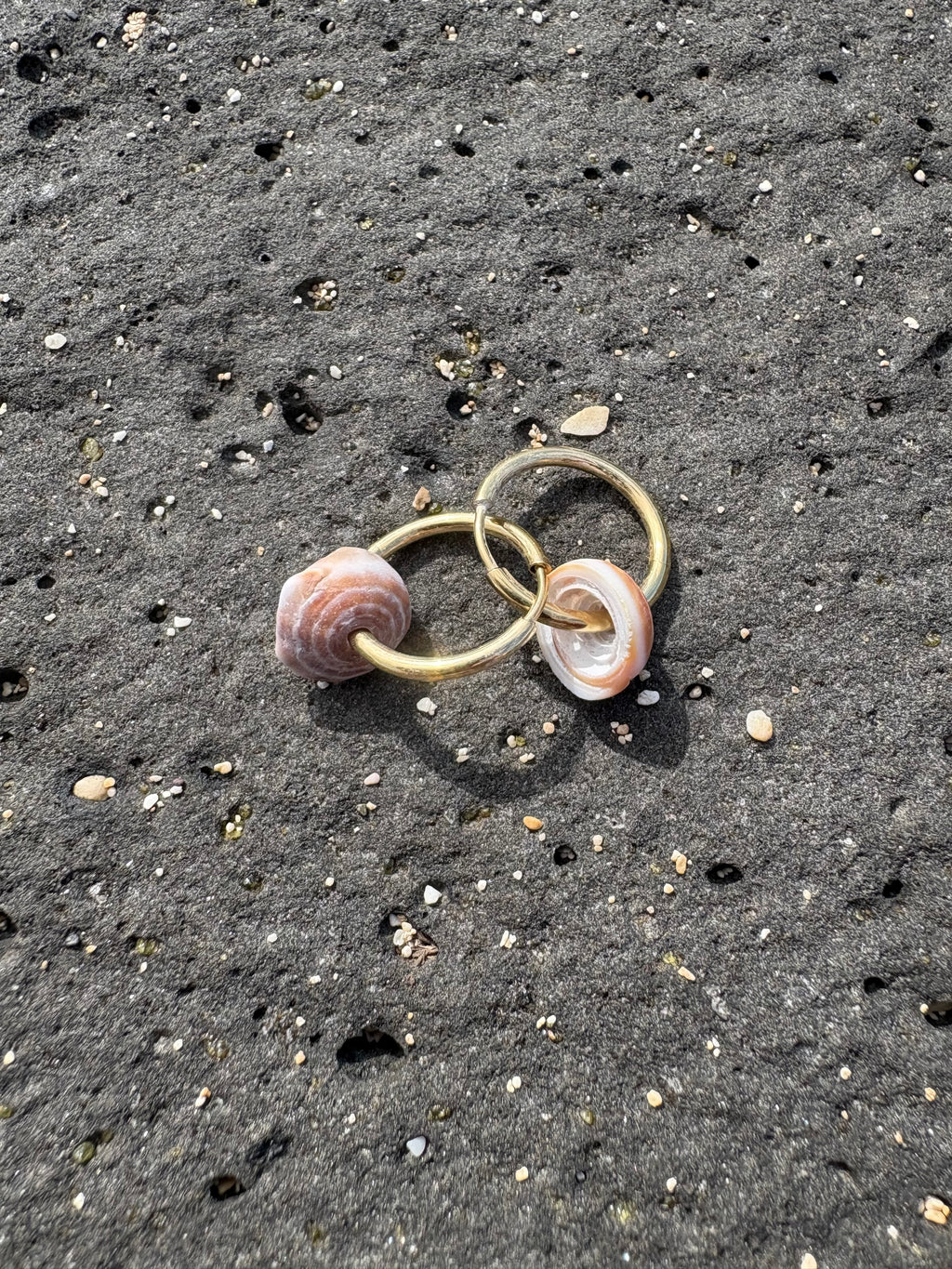 Pink Puka Shell Earrings